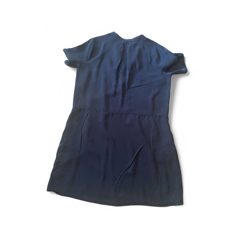 EVERLY Women's Crew Neck Short Sleeve Buttons Casual Black Loose Midi Dresse L - Picture 2 of 7